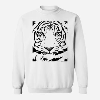 Tiger Face Sweatshirt Sweatshirt | Crazezy DE