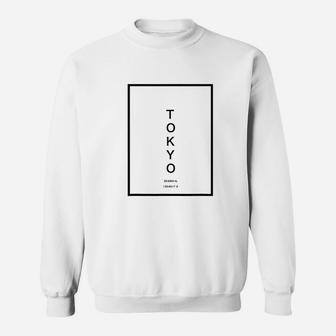 Tokyo Japan Coordinates Typography Minimalist Sweatshirt - Thegiftio UK