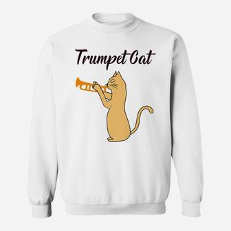 Trumpet Cat Musical Premium Tshirt Sweatshirt | Crazezy