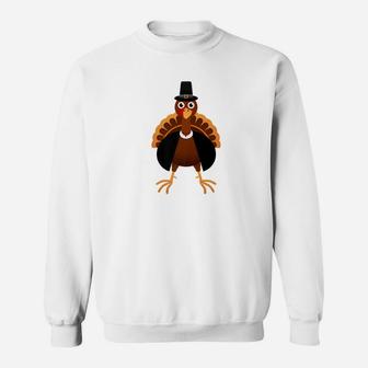 Turkey Pilgrim Cute Funny Fall Thanksgiving Top Tee Sweatshirt - Thegiftio UK