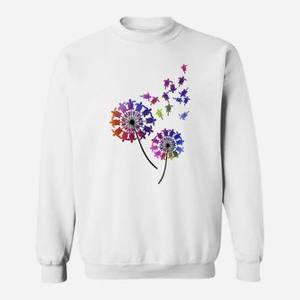 Turtle Flower Fly Dandelion Conservation Of Marine Life Sweatshirt | Crazezy