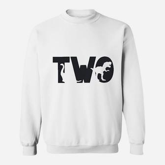 Two 2 Second 2Nd Dinosaur Birthday Sweatshirt | Crazezy UK