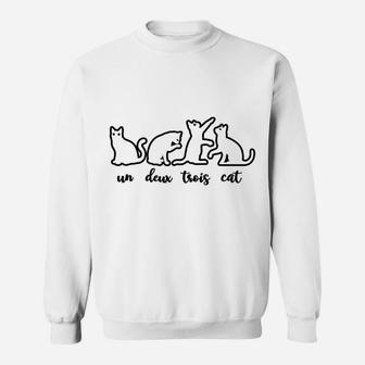 Un Deux Trois Cat, Cute & Funny Kittens, Cat Lovers Sweatshirt | Crazezy UK