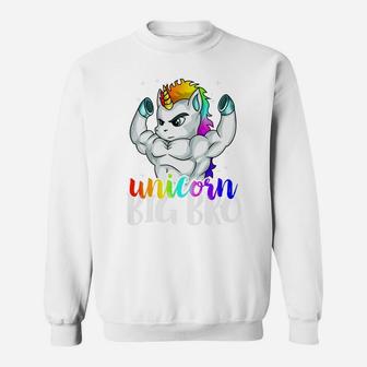 Unicorn Big Bro Brothercorn Of Unicorn Sister Girl Boys Gift Sweatshirt | Crazezy AU