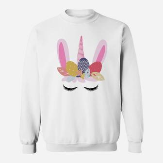 Unicorn Bunny Easter For Girls Women Sweatshirt - Thegiftio UK