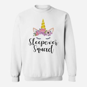 Unicorn Sleepover Squad T Shirt Birthday Slumber Party Gift Sweatshirt | Crazezy