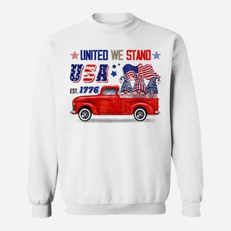 United We Stand Usa Patriotic Gnome American Flag Sweatshirt | Crazezy AU