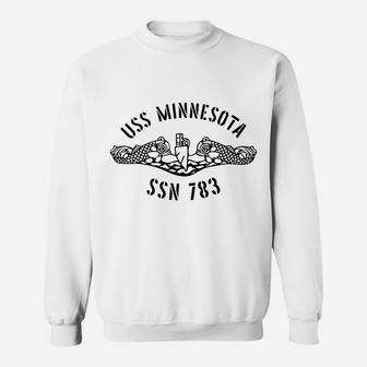 Uss Minnesota Ssn-783 Attack Submarine Badge Vintage Sweatshirt | Crazezy AU