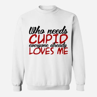 Valentines Day For Girls Women Men Boys Cupid Sweatshirt - Thegiftio