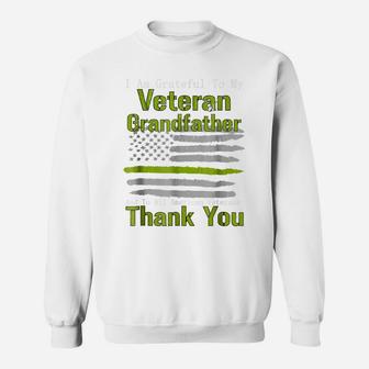 Veteran Grandpa Shirt Thin Green Line Military Honor Shirts Sweatshirt | Crazezy UK
