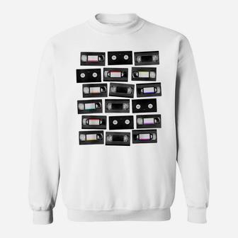 Vhs Cassette Tapes 1980S Vcr Video Retro Movies Gift Sweatshirt | Crazezy