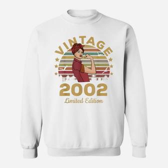 Vintage 2002 Made In 2002 19Th Birthday Women 19 Years Sweatshirt | Crazezy UK