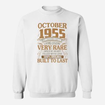 Vintage 66 Years Old October 1955 66Th Birthday Gift Ideas Sweatshirt Sweatshirt | Crazezy