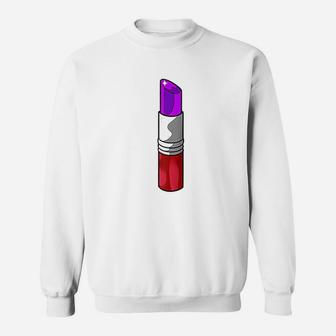 Vintage 70S Retro Purple Lipstick Sweatshirt | Crazezy CA