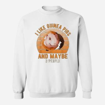 Vintage Design I Like Guinea Pigs And Maybe 3 People Sweatshirt - Seseable