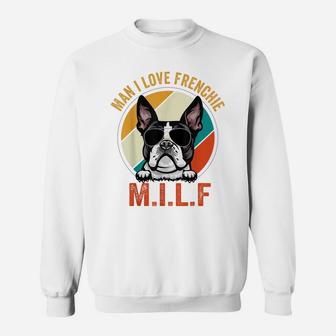 Vintage Funny Saying Milf-Man I Love Frenchie Costume Men Sweatshirt | Crazezy DE