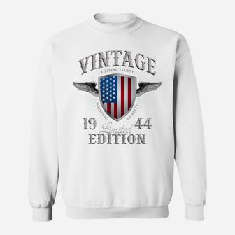 Vintage Made In 1944 Usa Born 75Th Birthday Legend Sweatshirt | Crazezy AU