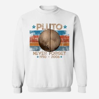 Vintage Never Forget Pluto Nerdy Astronomy Space Science Zip Hoodie Sweatshirt | Crazezy