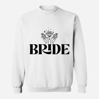 Vintage Retro Bride Bridal Bachelorette Party Matching Gift Sweatshirt Sweatshirt | Crazezy