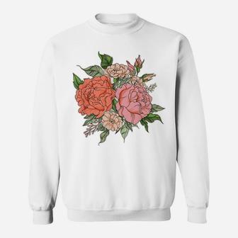Vintage Retro Floral Bouquet Flower Child Flowers Lover Gift Sweatshirt | Crazezy