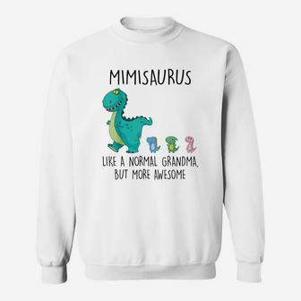 Vintage Retro Mimi Saurus Funny Dinosaur Grandma Matching Sweatshirt | Crazezy CA