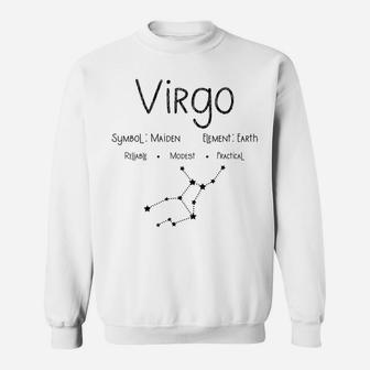 Vintage Virgo Horoscope Astrology Star Sign Birthday Gift Sweatshirt | Crazezy