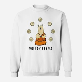 Volley Llama Lover Cute Volleyball Team For Girls Sweatshirt | Crazezy UK