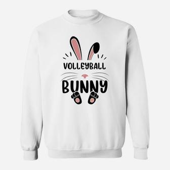Volleyball Bunny Funny Matching Easter Bunny Egg Hunting Sweatshirt | Crazezy AU