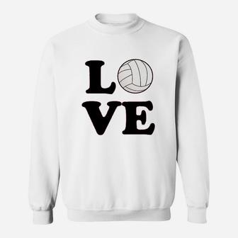 Volleyball Love Team Player Cute Fan Youth Kids Girl Boy Sweatshirt | Crazezy DE
