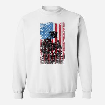 Welder American Flag Usa Patriotic Welder Job Distressed Sweatshirt | Crazezy
