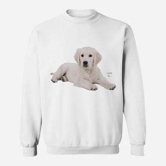 White Labrador Retriever Shirt Yellow Love Lab Mom Dog Dad Sweatshirt | Crazezy UK