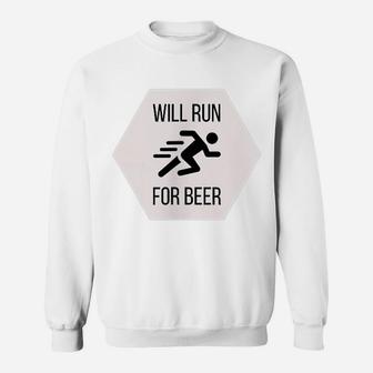 Will Run For Beer Funny Tshirt Race Marathon Shirt Sweatshirt | Crazezy DE