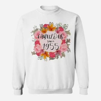 Women 66 Years Old Fabulous Since 1955 Happy 66Th Birthday Sweatshirt | Crazezy UK