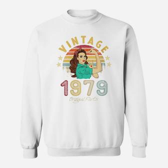 Womens 43 Year Old Vintage 1979 Made In 1979 43Rd Birthday Women Sweatshirt | Crazezy