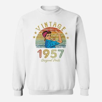 Womens 65 Year Old Vintage 1957 Made In 1957 65Th Birthday Women Sweatshirt | Crazezy CA