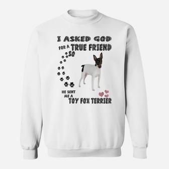 Womens American Toy Fox Terrier Quote Mom Dad Art, Cute Amertoy Dog Sweatshirt | Crazezy DE