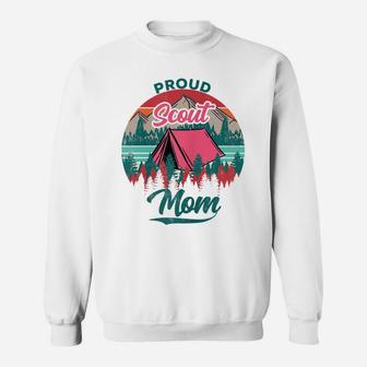 Womens Camping Mother- Proud Scout Mom Sweatshirt | Crazezy CA