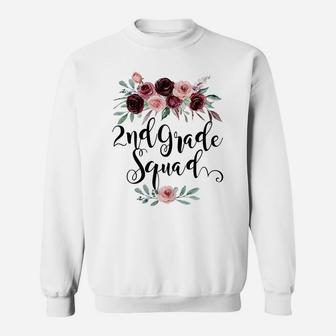 Womens Cute Back To School Team Gift For Teacher 2Nd Grade Squad Sweatshirt | Crazezy UK