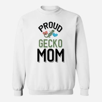 Womens Cute Pet Gecko Owner - Proud Gecko Mom Sweatshirt | Crazezy UK
