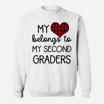 Womens Cute Sweet Valentines Day Gift Idea For 2Nd Grade Teacher Sweatshirt | Crazezy AU