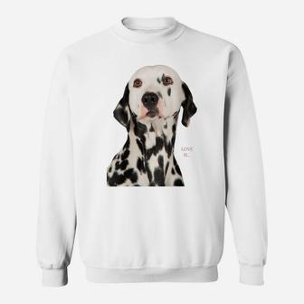 Womens Dalmatian Shirt Dalmation Tshirt Dog Mom Dad Love Pet Tee Sweatshirt | Crazezy DE