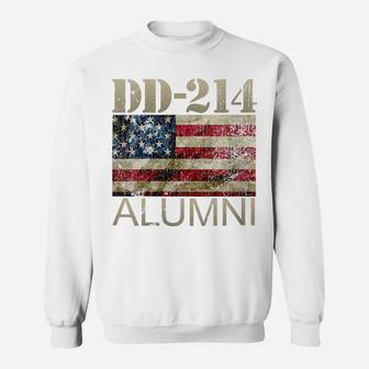 Womens Dd-214 Army Alumni Vintage American Flag Sweatshirt | Crazezy