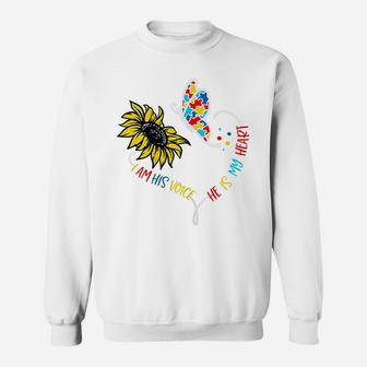 Womens Floral Butterfly Autism Awareness Daisy Flower For Mom Women Sweatshirt | Crazezy
