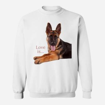 Womens German Shepherd Shirt Shepard Dog Mom Dad Love Pet Puppy Tee Sweatshirt | Crazezy DE