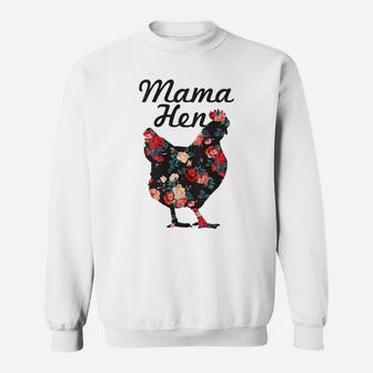 Womens Mama Hen Funny Mother's Day Chicken Mom Farmer Farm Gift Sweatshirt | Crazezy AU