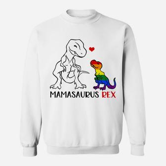 Womens Mamasaurus Rex T Rex Dinosaur Proud Mom Lgbt Pride Shirt Sweatshirt | Crazezy AU