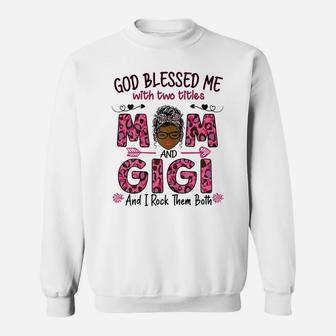 Womens Mom Gigi Leopard Mother's Day Sweatshirt | Crazezy CA