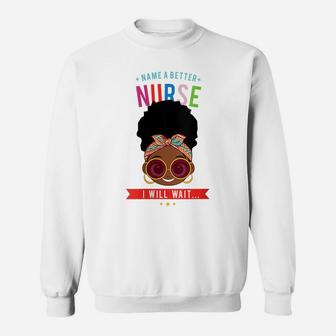 Womens Natural Hair Afro Nurse Tshirt For Afro American Black Women Sweatshirt | Crazezy AU