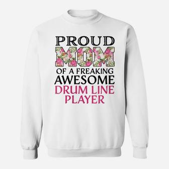 Womens Proud Mom Awesome Drum Line Player Sweatshirt | Crazezy UK