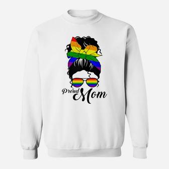 Womens Proud Mom Mothers-Day Gay Pride Lgbt-Q Mama Mommy Sweatshirt | Crazezy